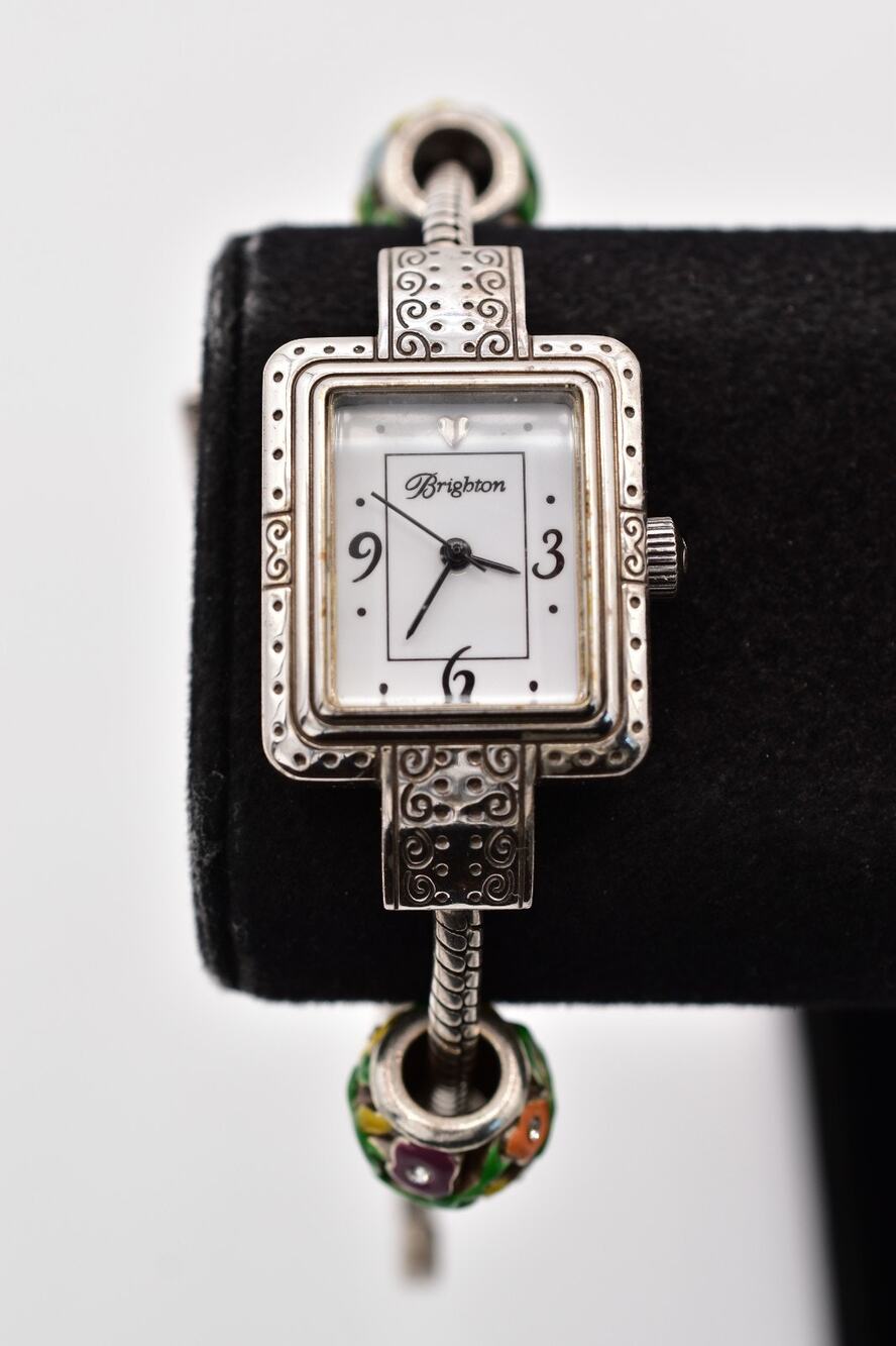 Brighton Short Hills Charm Watch Bracelet California Hawaii Travel Floral Bin2